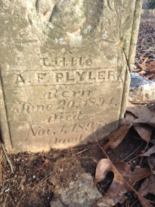 A.F. Plyler's grave
